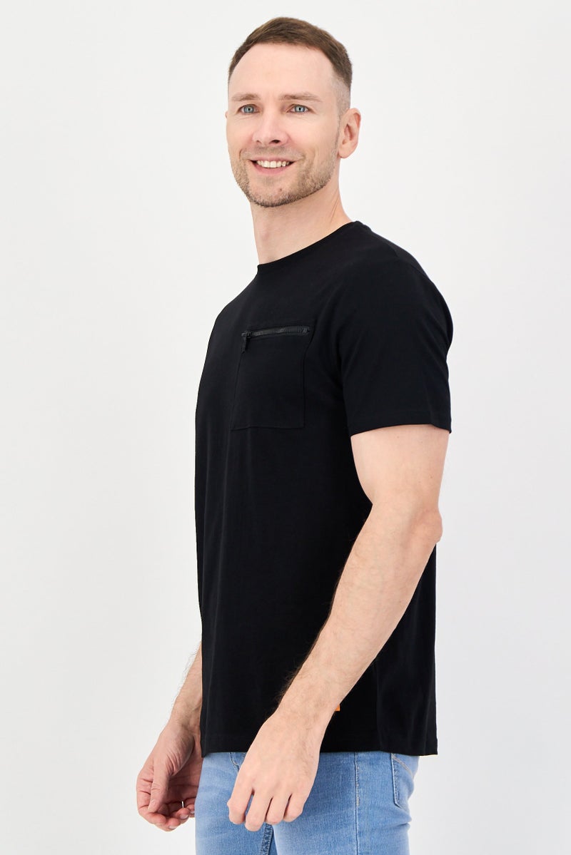 Bench Men Crew Neck Short Sleeve Brand Logo T-Shirts, Black - Image 2